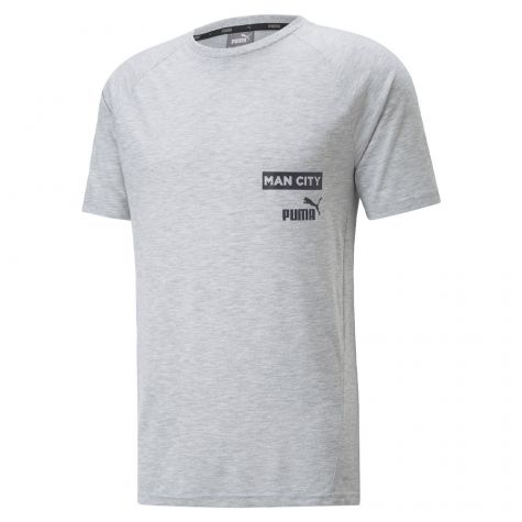 2022-2023 Man City Casuals Tee (Light Grey) (KUN AGUERO 10)