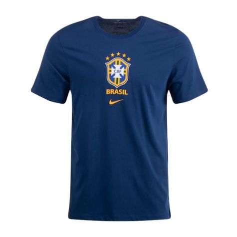2022-2023 Brazil Crest Tee (Navy) (FABINHO 15)