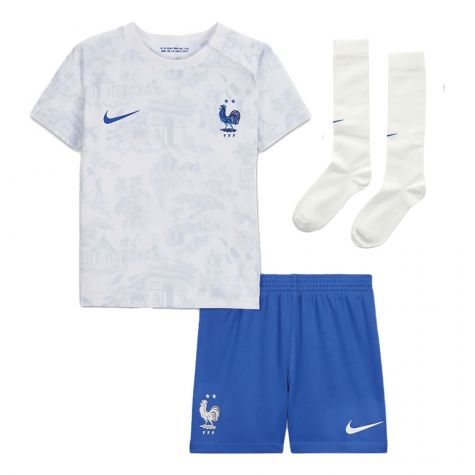 2022-2023 France Away Little Boys Mini Kit (Upamecano 18)
