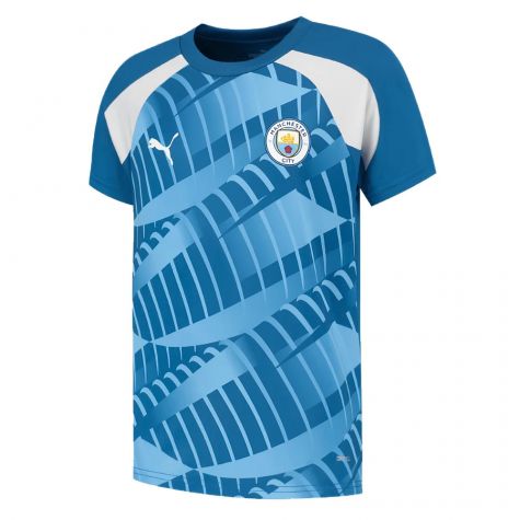 2023-2024 Man City Pre-Match Jersey (Lake Blue) - Kids (FODEN 47)