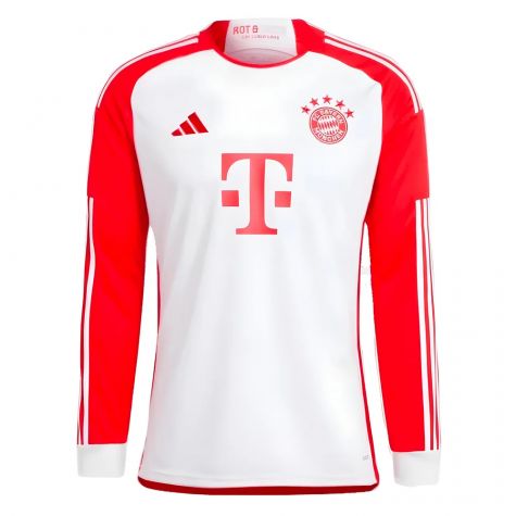 2023-2024 Bayern Munich Long Sleeve Home Shirt (Davies 19)