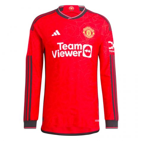 2023-2024 Man Utd Long Sleeve Home Shirt (Your Name)