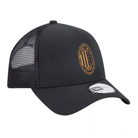 2023-2024 AC Milan Black Gold A Frame Trucker Cap