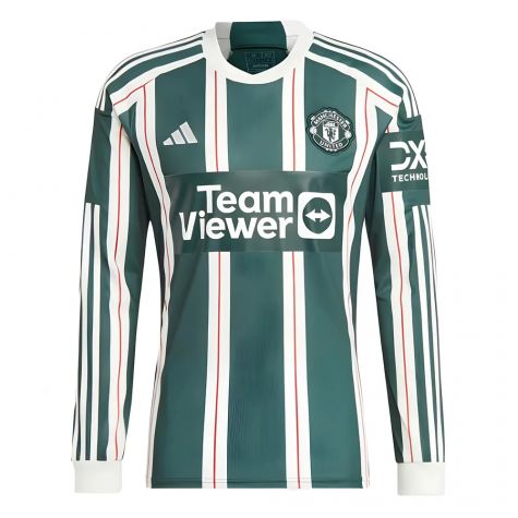 2023-2024 Man Utd Long Sleeve Away Shirt (B Fernandes 8)