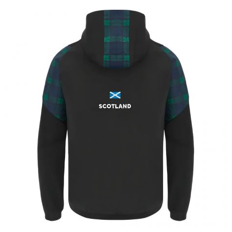 2023-2024 Scotland Rugby Travel Full Zip Hoodie (Black) - Kids