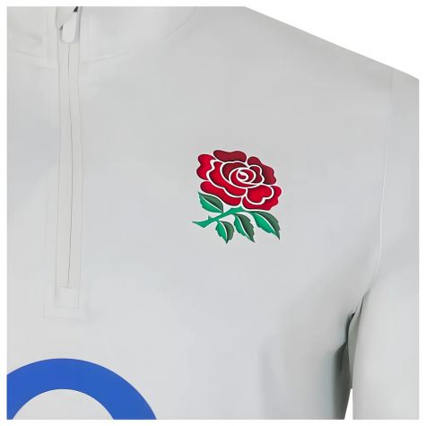 2023-2024 England Rugby Warm Up Mid Layer Top (White)