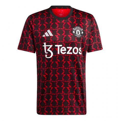 2024-2025 Man Utd Pre-Match Shirt (Black) (Toone 7)
