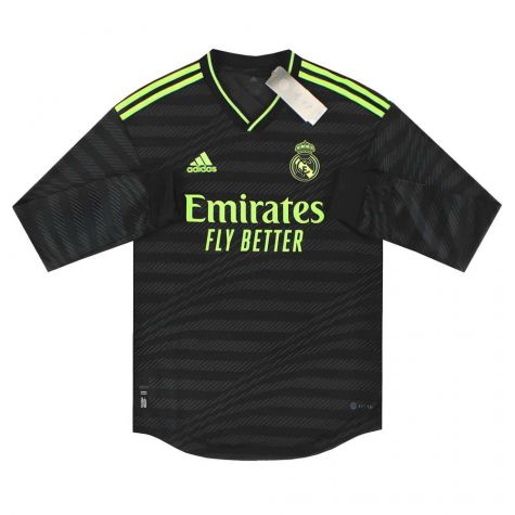 2022-2023 Real Madrid Authentic Long Sleeve Third Shirt (ZIDANE 5)