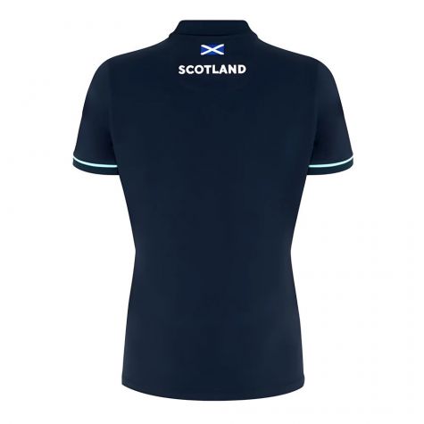 2024-2025 Scotland Rugby Travel Polo Shirt (Navy) - Womens