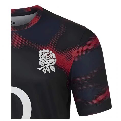2024-2025 England Rugby Warm Up Jersey O2 (Black) - Kids
