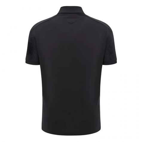 2024-2025 Wales Rugby WRU Travel Poly Polo Shirt (Black)