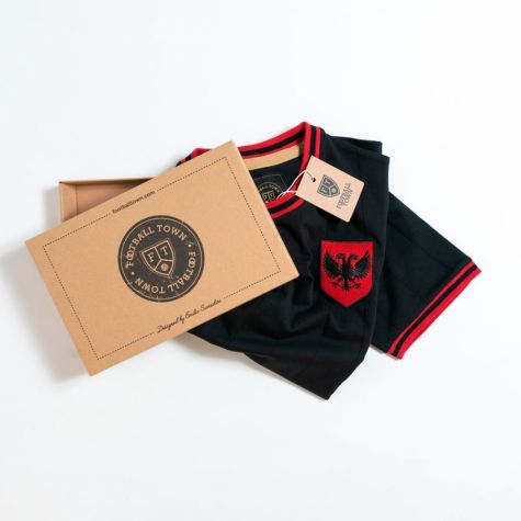 Vintage Albania Black Shqiponj Soccer Shirt