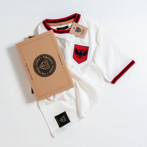 Vintage Albania White Shqiponj Soccer Shirt