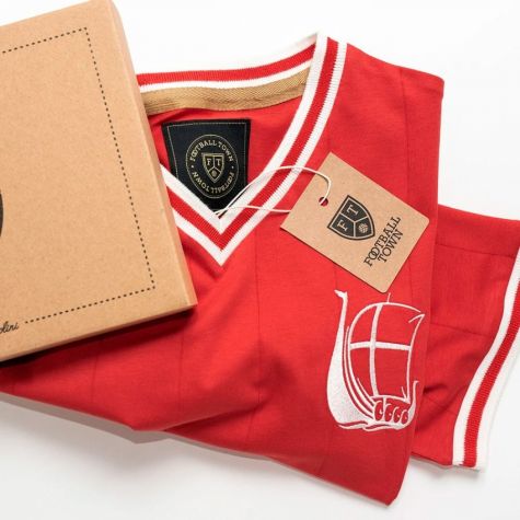 Vintage Denmark De R d-hvide Soccer Jersey
