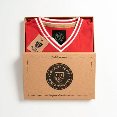Vintage Denmark De R d-hvide Soccer Jersey