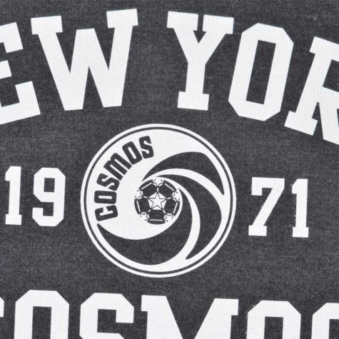 NASL: New York Cosmos White Print Sweatshirt - Charcoal