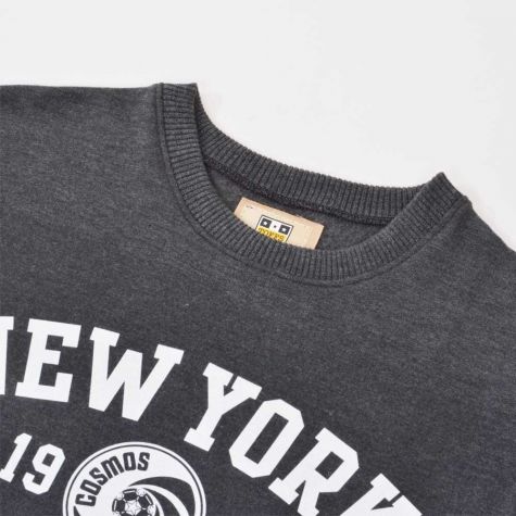 NASL: New York Cosmos White Print Sweatshirt - Charcoal