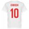 Denmark Eriksen 10 Team T-Shirt - White