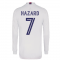 2020-2021 Real Madrid Long Sleeve Home Shirt (HAZARD 7)