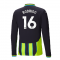 2024-2025 Man City Away Long Sleeve Authentic Shirt (Rodrigo 16)