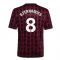 2024-2025 Man Utd Pre-Match Shirt (Black) - Kids (B.Fernandes 8)