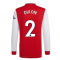 Arsenal 2021-2022 Long Sleeve Home Shirt (DIXON 2)