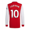 Arsenal 2021-2022 Long Sleeve Home Shirt (Your Name)