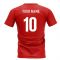 Wales Team T-Shirt - Red (Your Name)