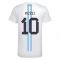 Messi Football Number 10 Graphic T-Shirt (White)