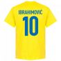 Sweden Ibrahimovic 10 Team T-Shirt - Yellow