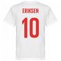Denmark Eriksen 10 Team T-Shirt - White
