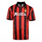 Score Draw AC Milan 1994 Retro Football Shirt (Ibrahimovic 21)