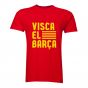 Andres Iniesta Visca El Barca Hero T-Shirt (Red)