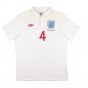 England 2010-12 Home Shirt (Gerrard #4) (L) (Excellent)