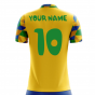 2023-2024 Brazil Home Concept Football Shirt (Your Name) -Kids