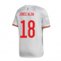 2020-2021 Spain Away Shirt (Kids) (JORDI ALBA 18)