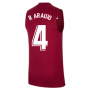 2021-2022 Barcelona Sleeveless Top (Red) (R.ARAUJO 4)