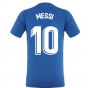 2021-2022 Barcelona Swoosh Club Tee (Blue) (MESSI 10)