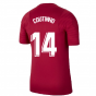 2021-2022 Barcelona Training Shirt (Noble Red) (COUTINHO 14)