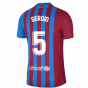 2021-2022 Barcelona Vapor Match Home Shirt (SERGIO 5)