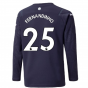 2021-2022 Man City Long Sleeve 3rd Shirt (Kids) (FERNANDINHO 25)