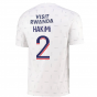 2021-2022 PSG Pre-Match Training Jersey (White) (HAKIMI 2)