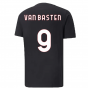 2022-2023 AC Milan FtblCore Tee (Black) (VAN BASTEN 9)