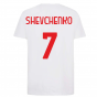 2022-2023 AC Milan FtblCore Tee (White) (SHEVCHENKO 7)