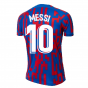 2022-2023 Barcelona Pre-Match Training Shirt (Blue) - Ladies (MESSI 10)