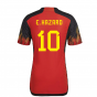 2022-2023 Belgium Authentic Home Shirt (E.HAZARD 10)