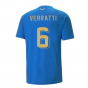 2022-2023 Italy Player Casuals Tee (Blue) (VERRATTI 6)