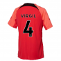2022-2023 Liverpool Strike Training Jersey (Red) (VIRGIL 4)