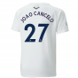 2022-2023 Man City Casuals Tee (White) - Kids (JOAO CANCELO 27)