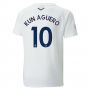 2022-2023 Man City Casuals Tee (White) - Kids (KUN AGUERO 10)